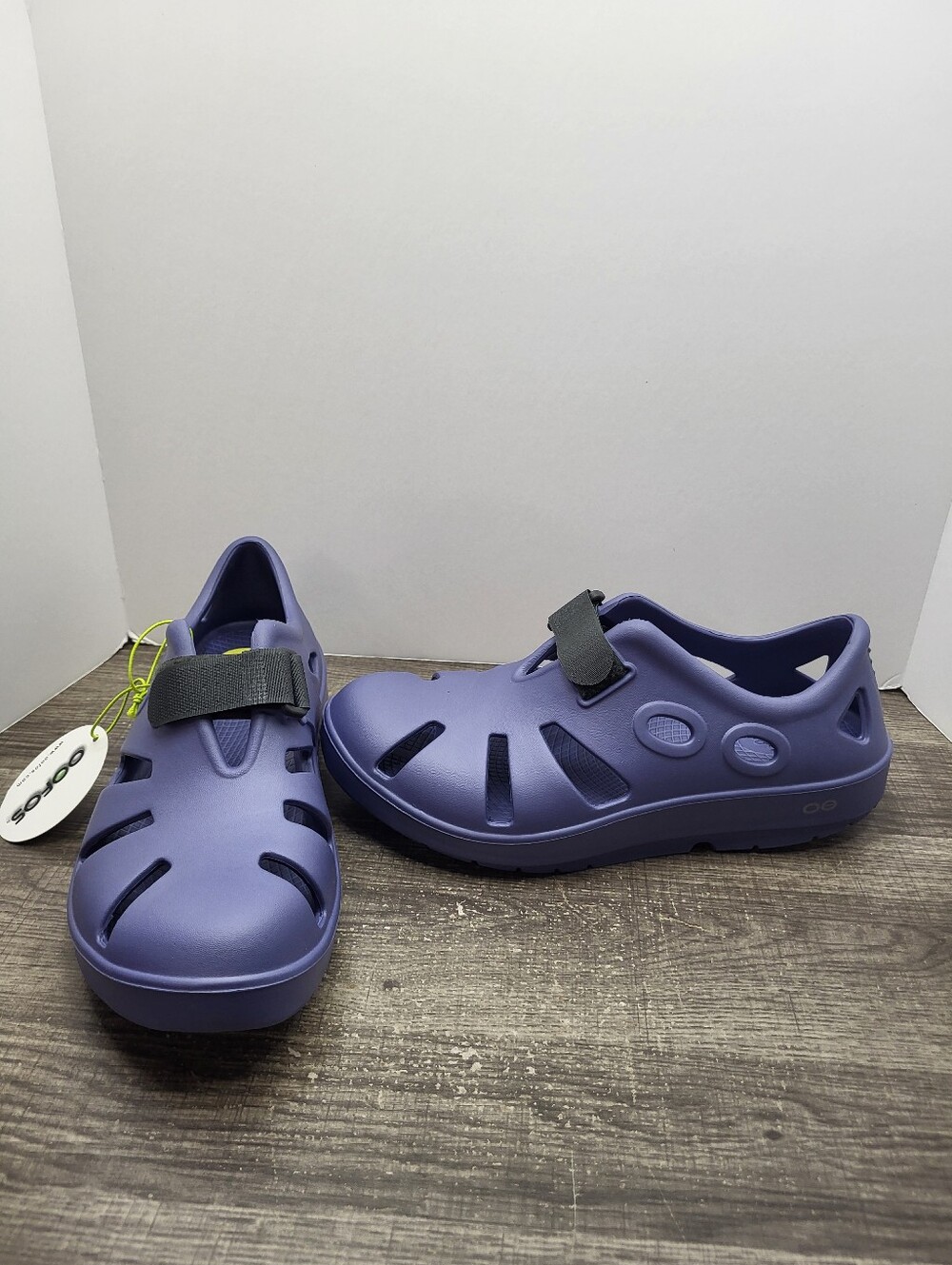 Oofos OOcandoo Recovery Shoe Water Drop Blue Mens 9 Womens 11 Adjusable New